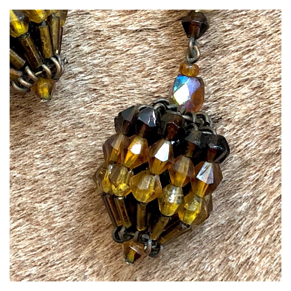 Vintage Acorn Statement Earrings - Picture 2 of 7